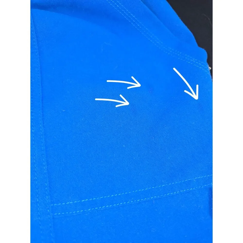 Dickies EDS Women's Royal Blue Scrub Pants Size S Stretch Jogger Zip Hem Pockets